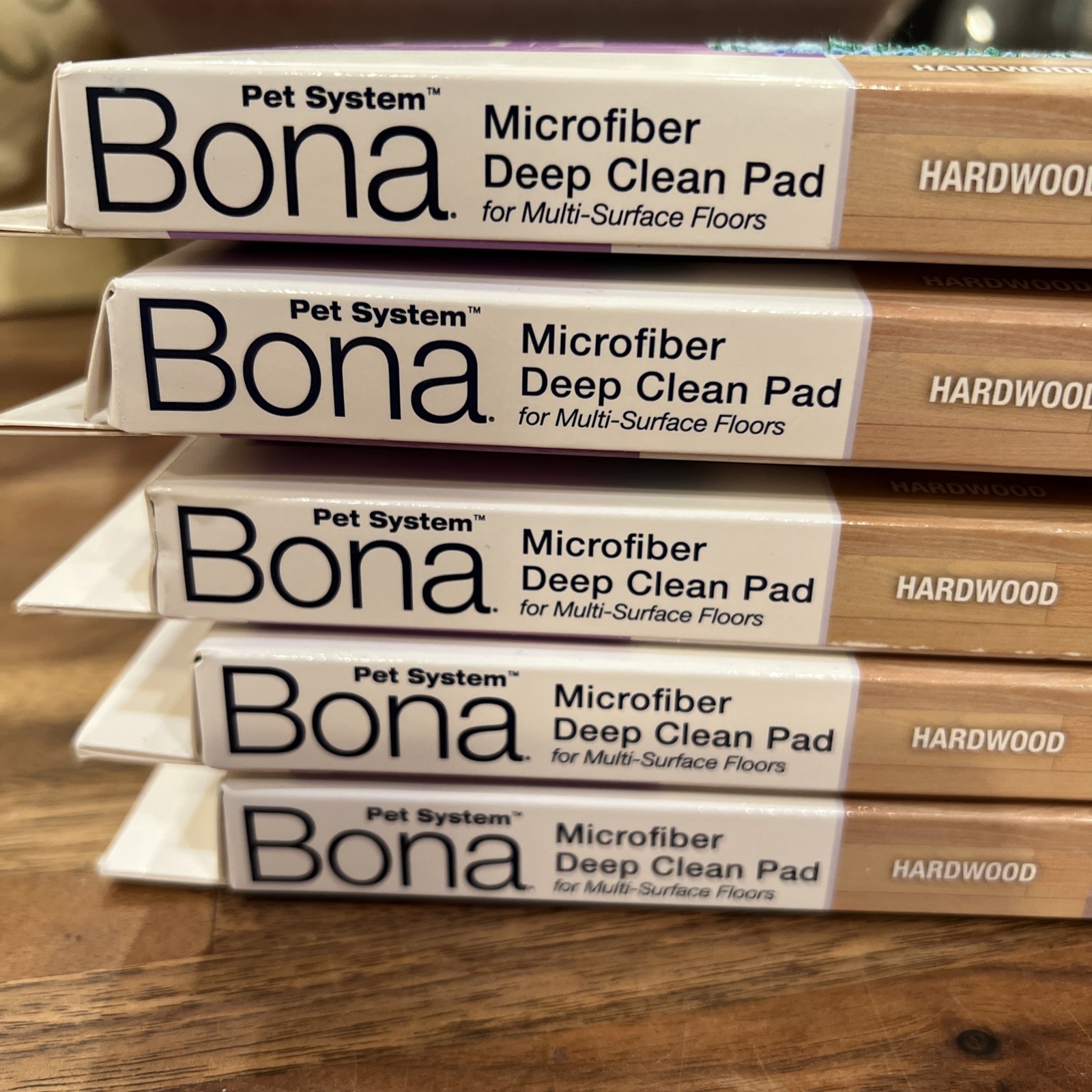 Lot Of 5 BONA Microfiber Cleaning Pad Multi-Surface Floors Reusable Washable
