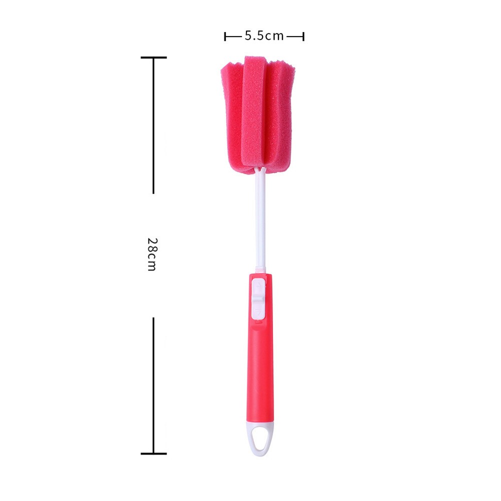 Sponge Bottle Brush with Easy Grip Handle for Glass and Feeding Bottle Use
