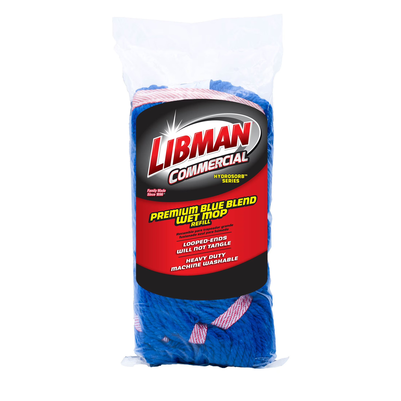 Heavy Duty Mop Refill Blue Cotton Blend Fibers