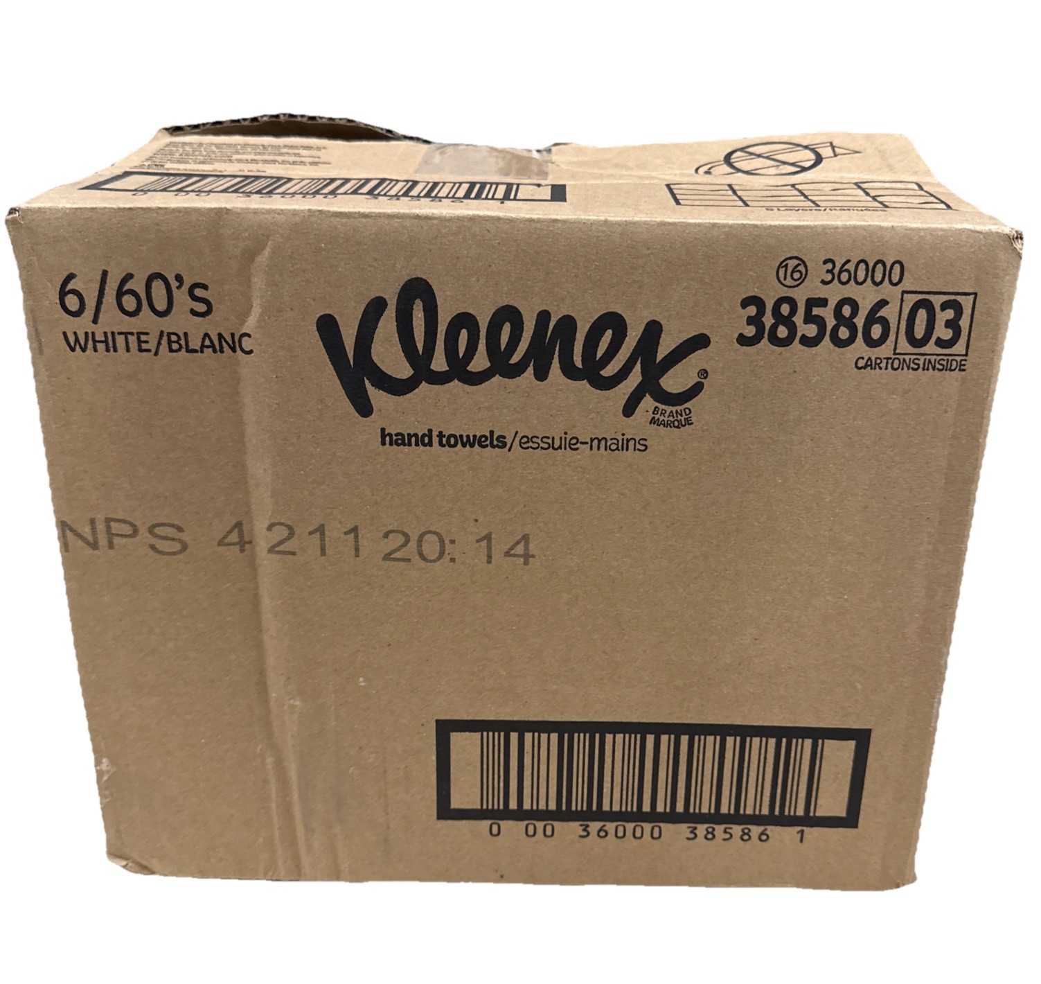 Kleenex 38586 6.8″ x 9″ 1-Ply Hand Towels in a Pop-Up Box – White (6/CT)