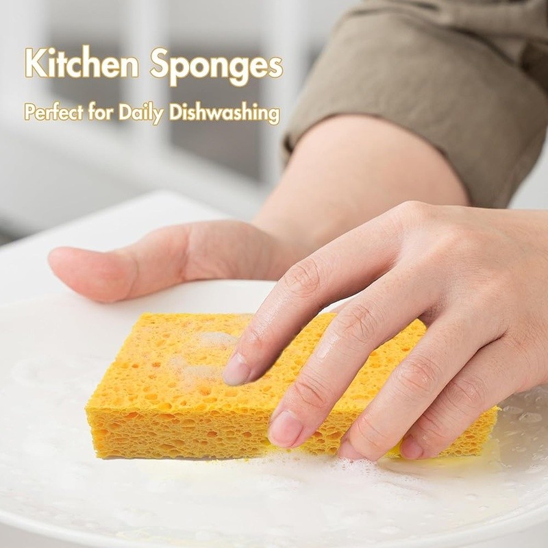 Eco Friendly Cellulose Sponge 3PCS Durable Kitchen Bathroom Car Cleaning Tool US