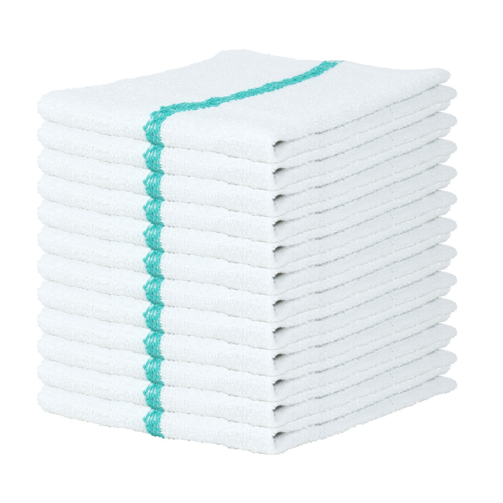 Qwick Wick Bar Mop Terry Towels – 16 x 19 Cotton Kitchen Towels – Packs of 12