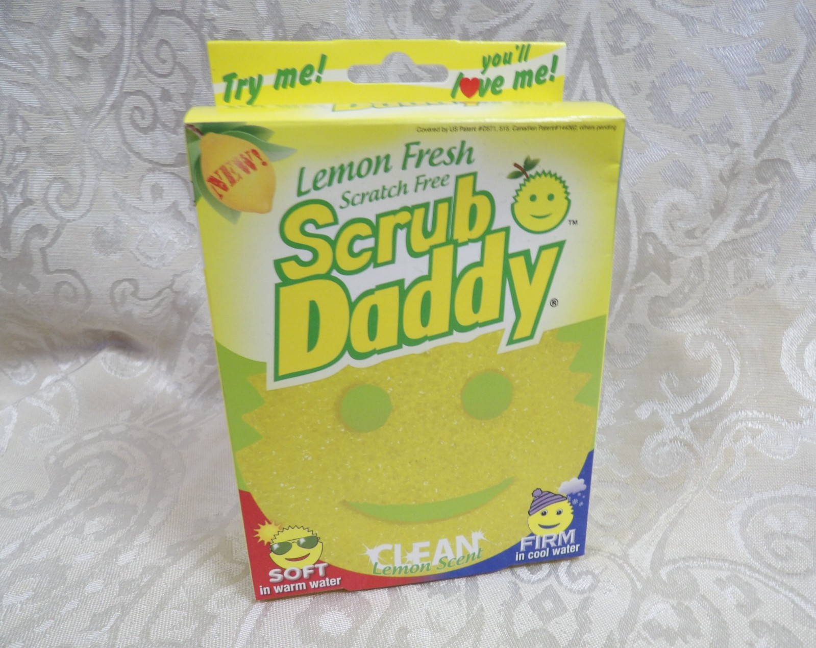 New! Lot 3 Vintage Scrub Daddy Lemon Scent Sponge Made in Germany