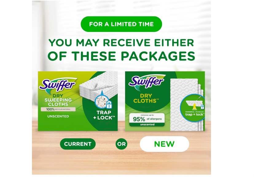 Swiffer Sweep Mop Dry Pads Refill 52 Ct Unscented Floor Cleaning Cloths Pack