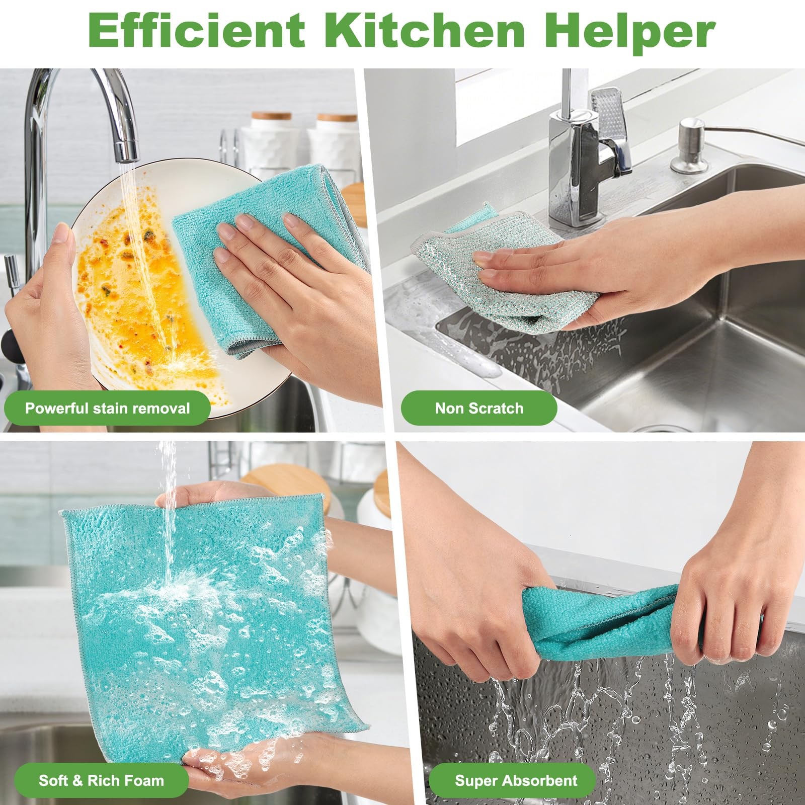 Non Scratch Wire Dishcloth,Multipurpose Wire Dishwashing Rag,10PCS