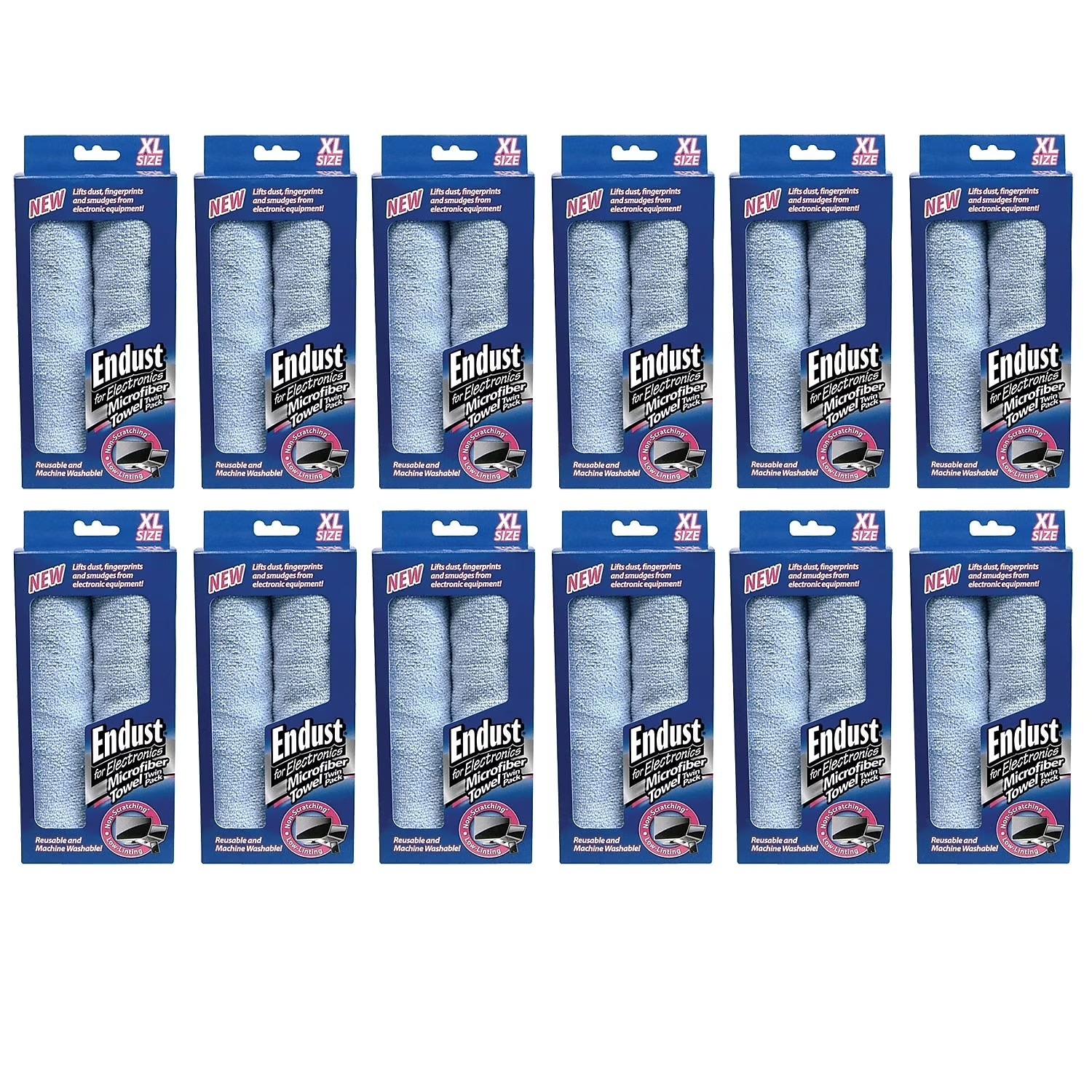 Microfiber Cleaning Cloths 6 Pack 15×15 Inch for Electronics TV Screens Lint