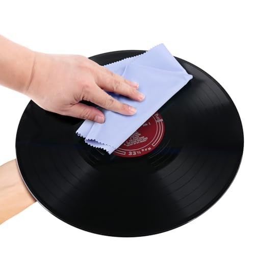 Record Cleaning Cloth, 6 Pack 12”x12” Anti-Static Microfiber Towel by Lint
