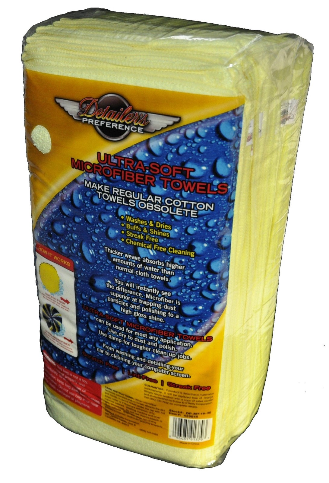Eurow Microfiber Premium 16In X 16In 350 Gsm Cleaning Towels 36-Pack