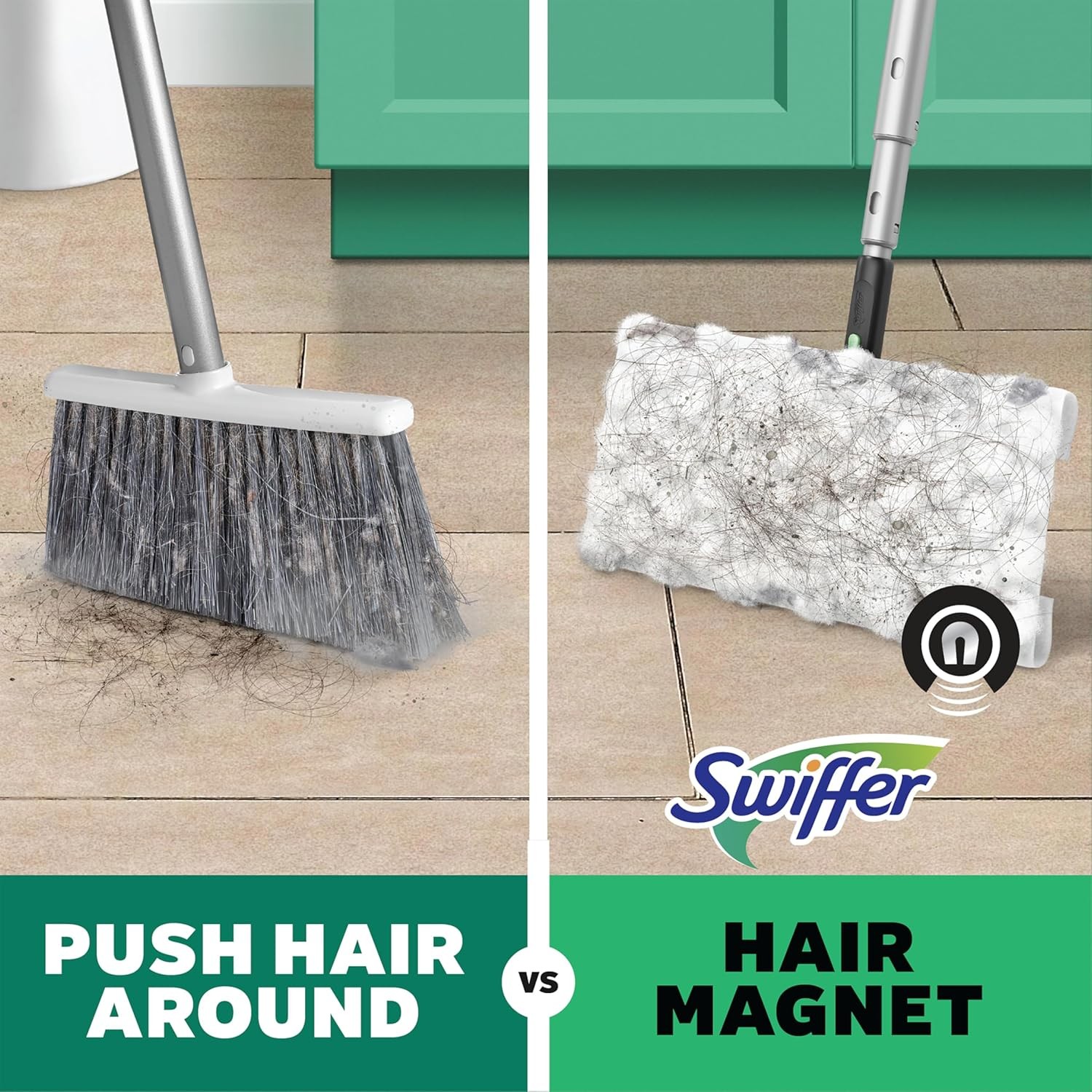 Swiff3r Sweep & Mop Deluxe 2-In-1 Floor Mopping and Sweeping Kit, Multi-Surface