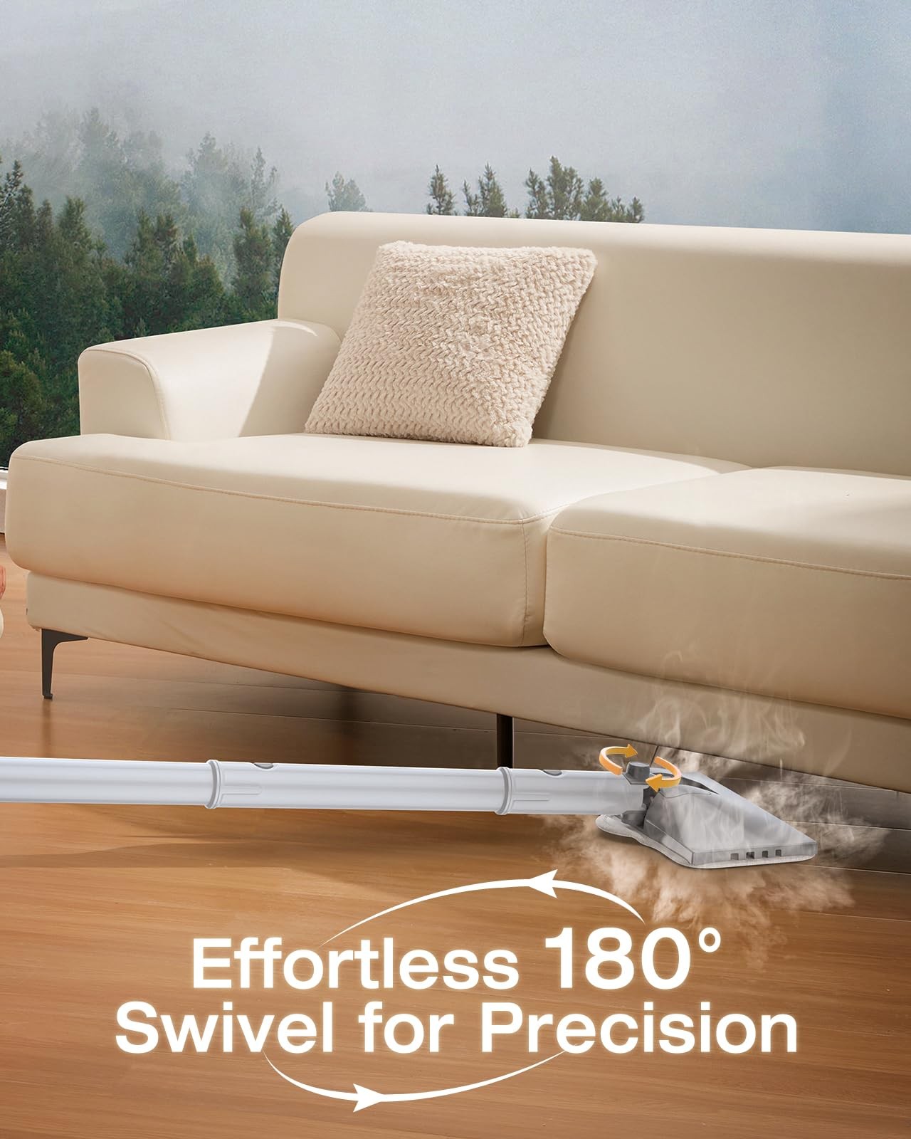 LABIGO 10-in-1 Steam Mop with Detachable Handheld Steamer, 350ml Tank, 10s