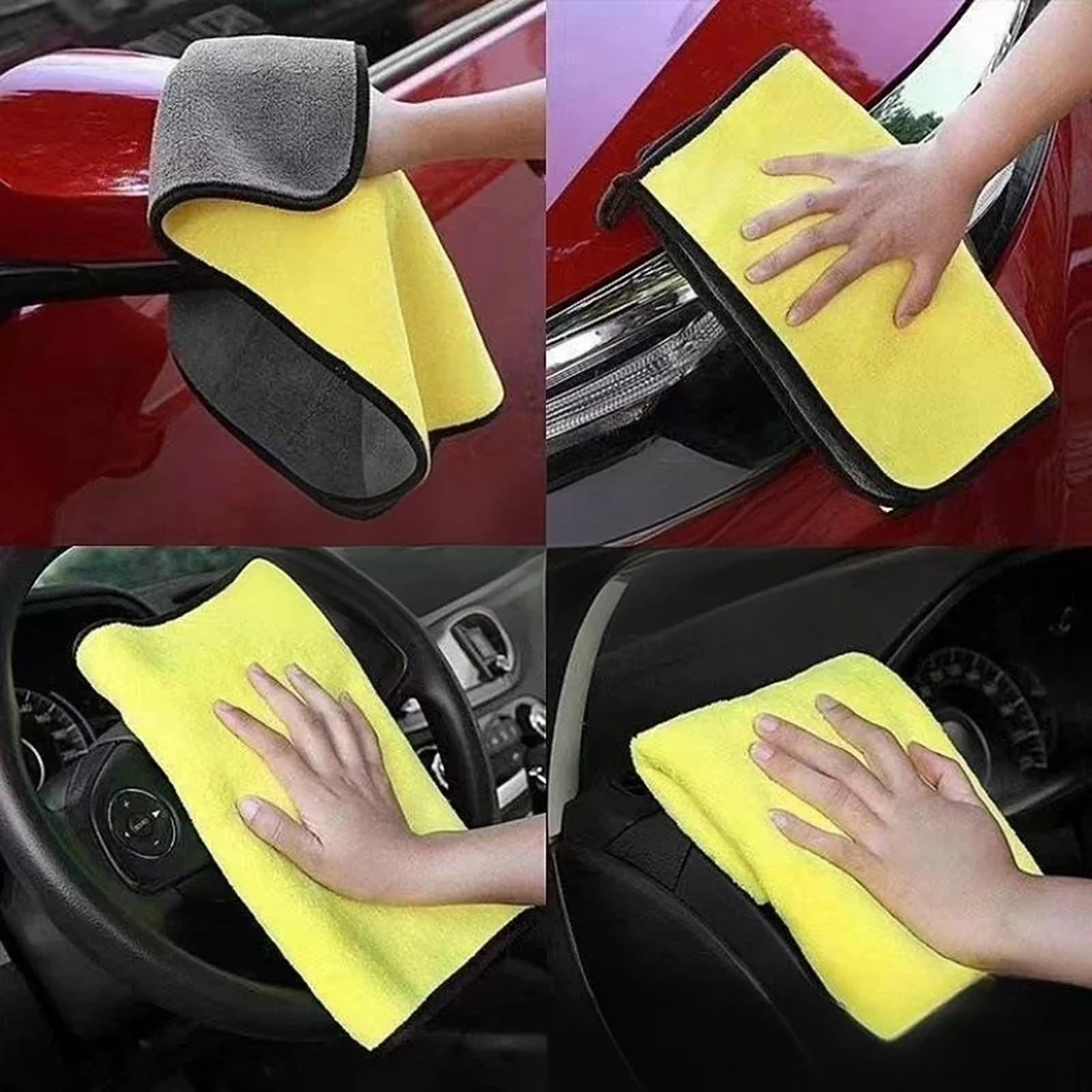 10 Pack Premium Microfiber Towels Coral velvet Washing and Detailing Towels