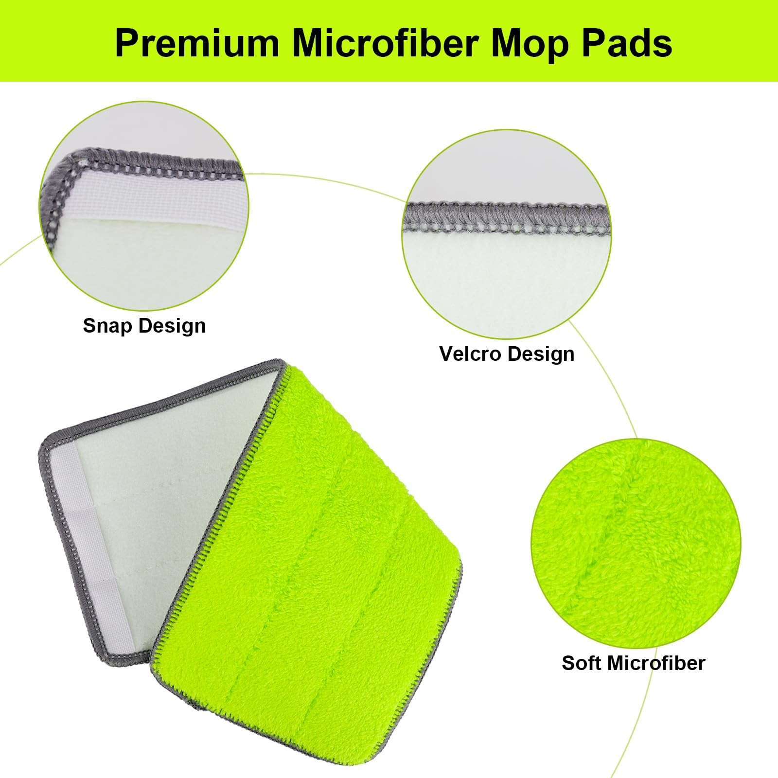 Replacement Microfiber Mop Pads for Libman Rinse ‘n Wring and 12 Pack