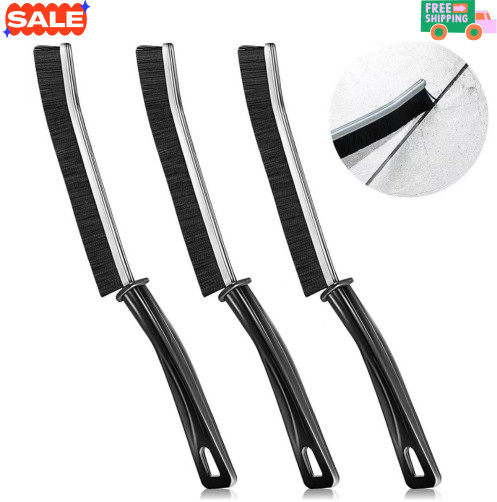 3pcs Crevice Cleaning Brushes | Hard-Bristled Gap Scrub for Tile & Window Tracks