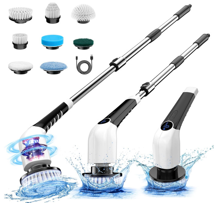 NEW Keimi Electric 8 in 1 Cleaning Brush With Voice Assistant – ANS-8051A 3speed