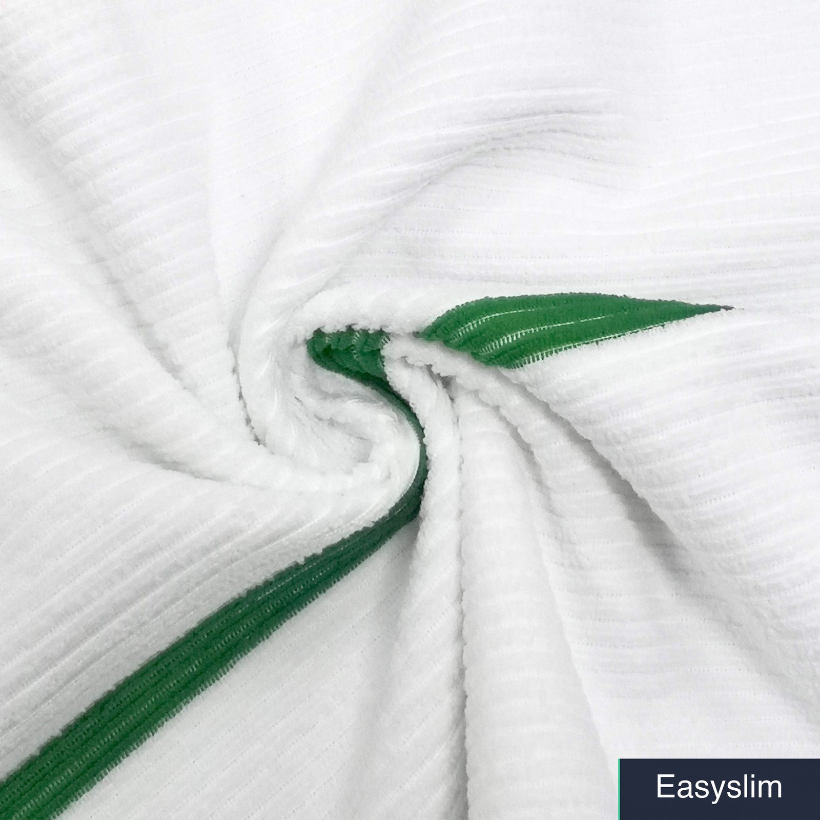 Microfiber Bar Mop Towels 14×17 White Green Stripe 12 Pack Ribbed