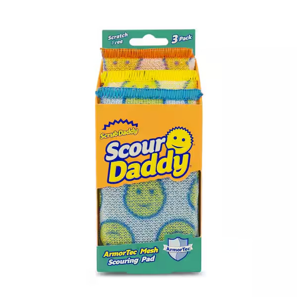 Scratch Free Scouring Pads 3 Pack Heavy Duty Kitchen Cleaning Scrub Pads