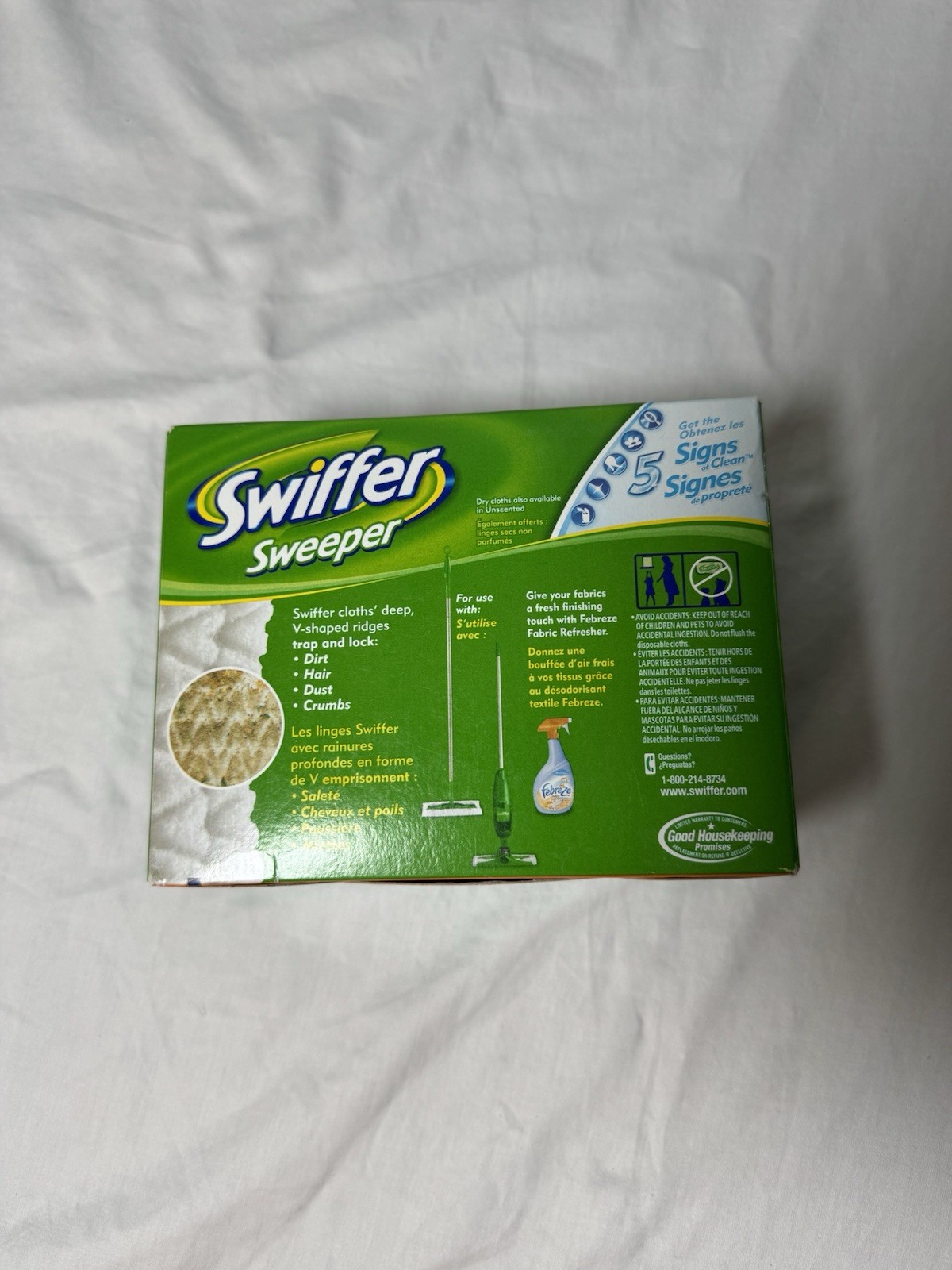 Swifter Sweeper Febreze Citrus Scent Disposable Dry Sweeping Cloths Pack Of 16