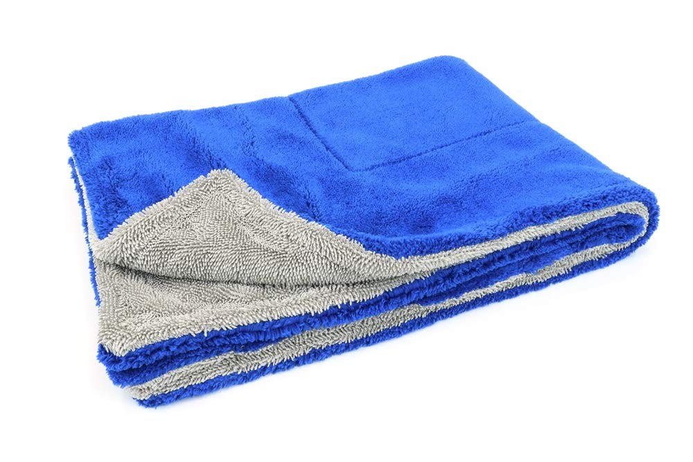 Amphibian Dual Side Microfiber Car Drying Towel Twist Plush 20×30 Inch Blue
