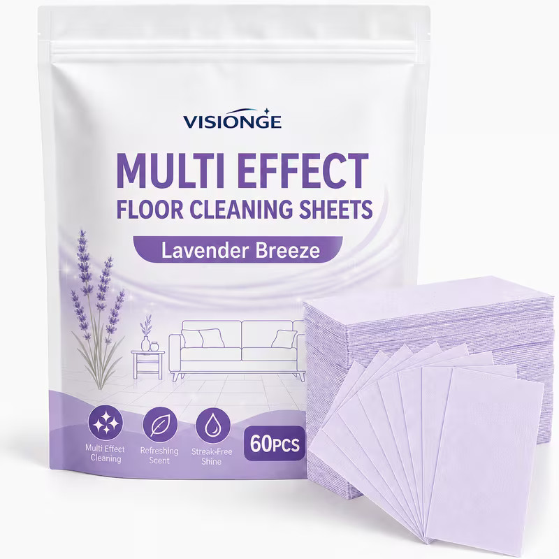 60pcs Multi-Purpose Floor Cleaning Sheets Pads Cleaner Tablet with Fragrance