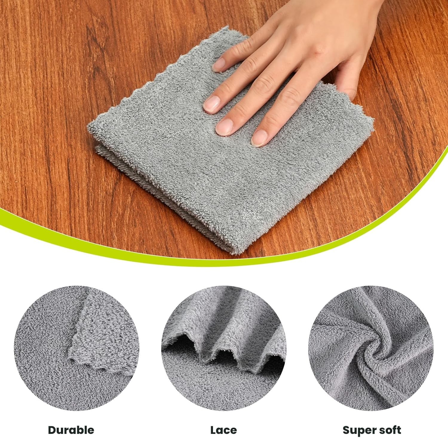 12 Pack Cleaning Cloth,Ultra Soft Absorbent Quick Drying Microfiber Cleaning