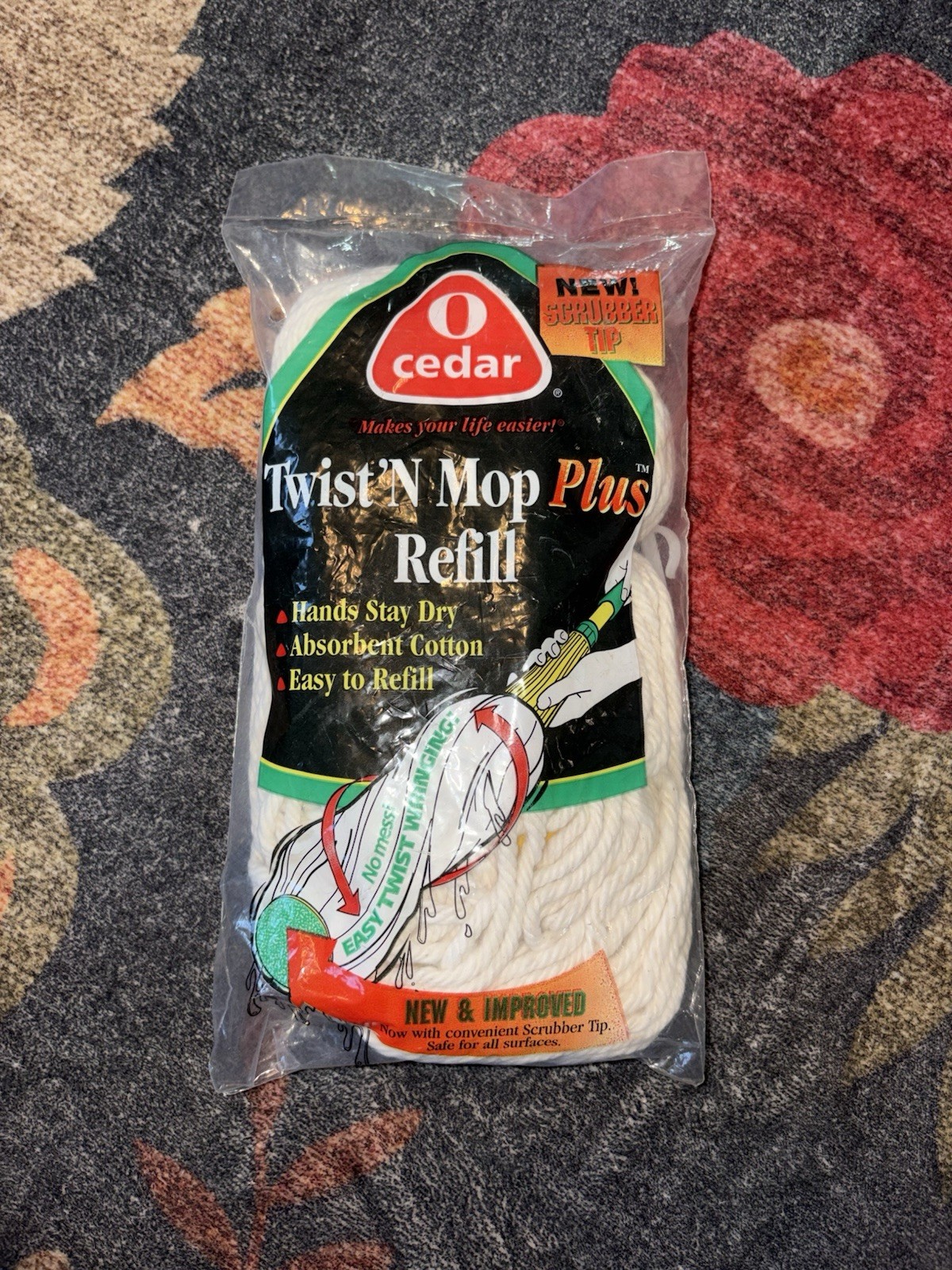 O Cedar Twist N Mop plus Refill Replacement Cotton Twist Mop New Sealed White