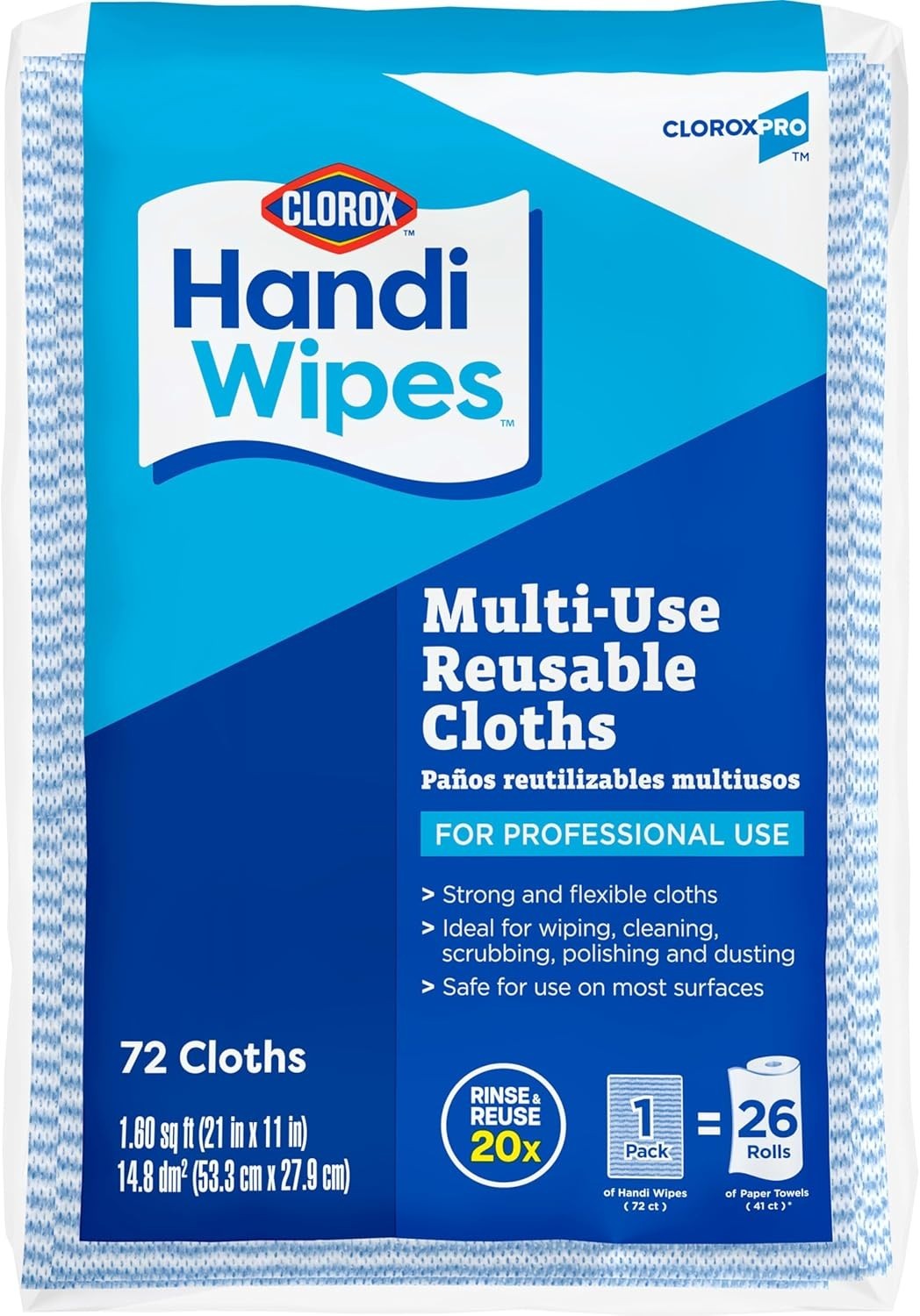 Handi Wipes Multi Use Reusable Cloths, 72 Count