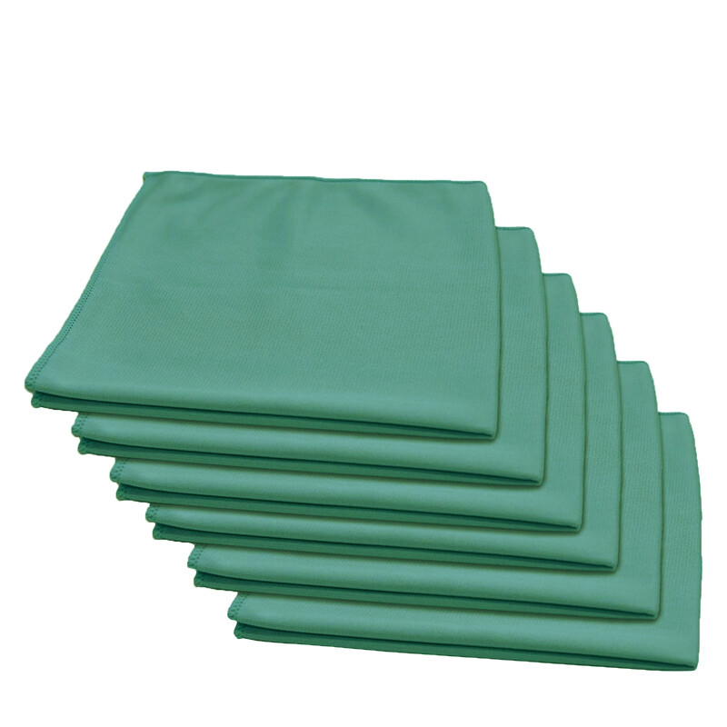 6 Pcs Microfiber Glass Window Auto Home Cleaning Towel 16″x16″ Green