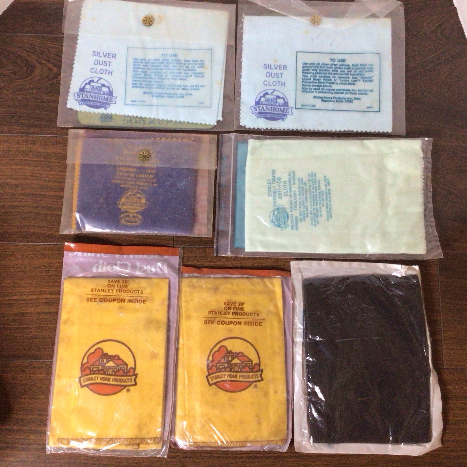Lot Vintage Stanley Stanhome Shoe & Silver Dust Cloth Cleaning Photo Movie Prop