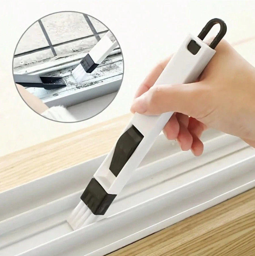 3 in 1 Multi-Purpose Window Slot Cleaning Brush for Keyboard & Glass Dustpan-NEW