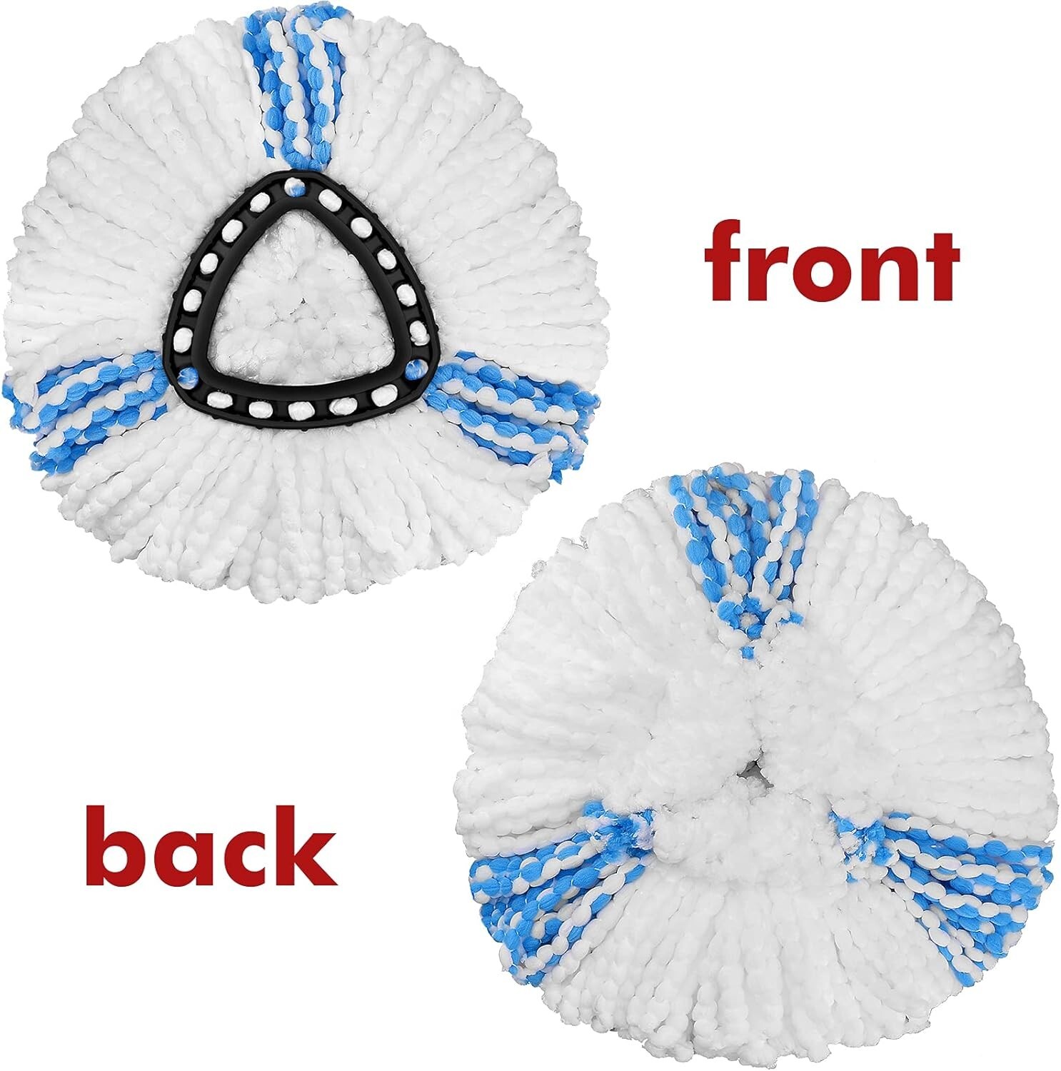 3 Pack Mop Replacement Heads Compatible with Spin Mop, Microfiber Spin Mop Head