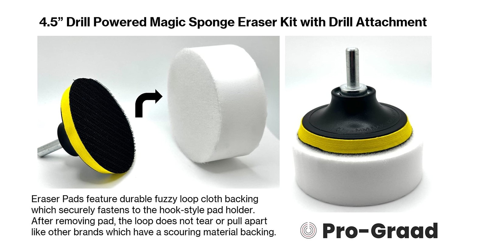 4.5 Drill Powered Magic Sponge Eraser 6 Pieces Kit With Drill Attachment | 25%