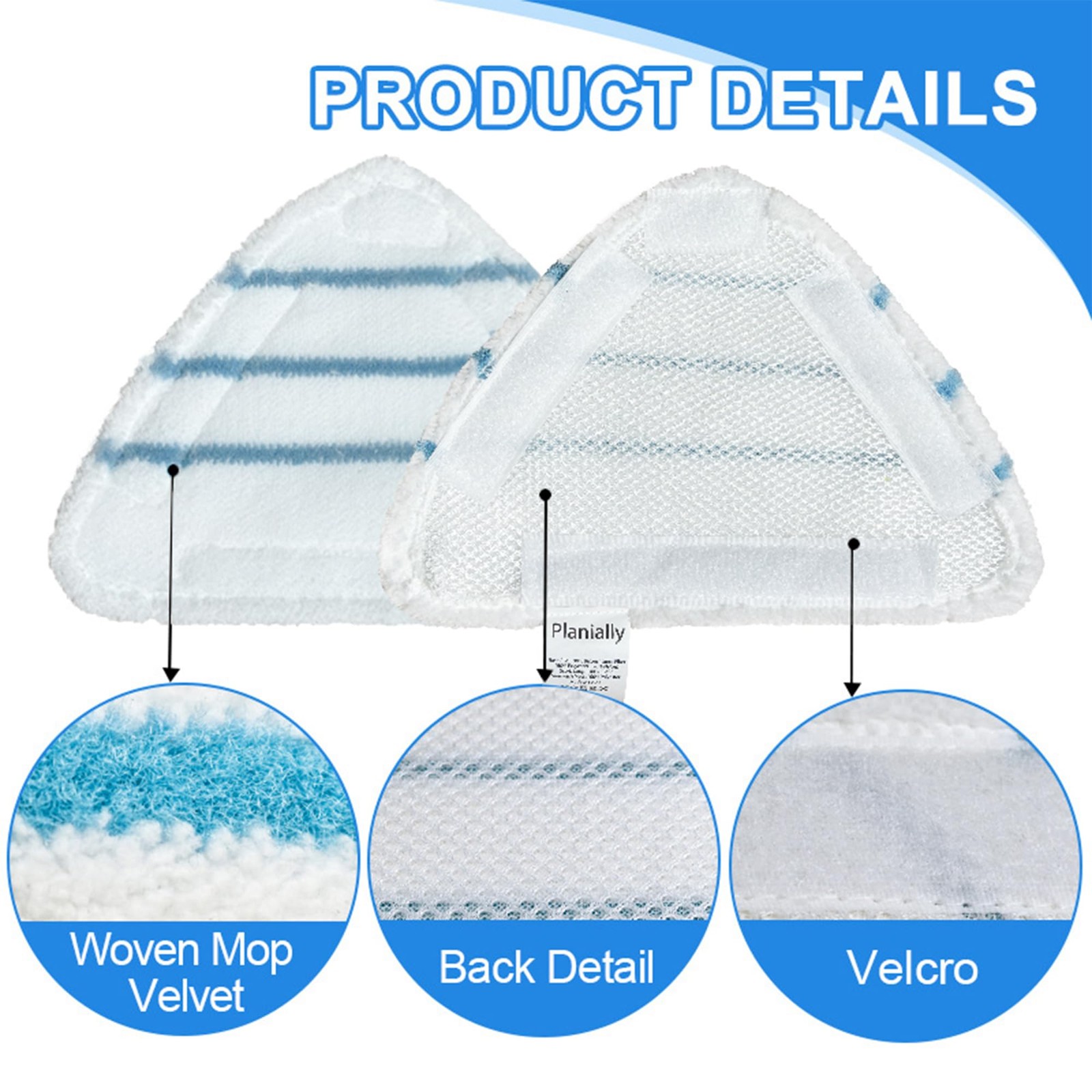 4 Pack Reusable Mop Pads Compatible with True & Tidy STM-500, STM-700 Steam M…