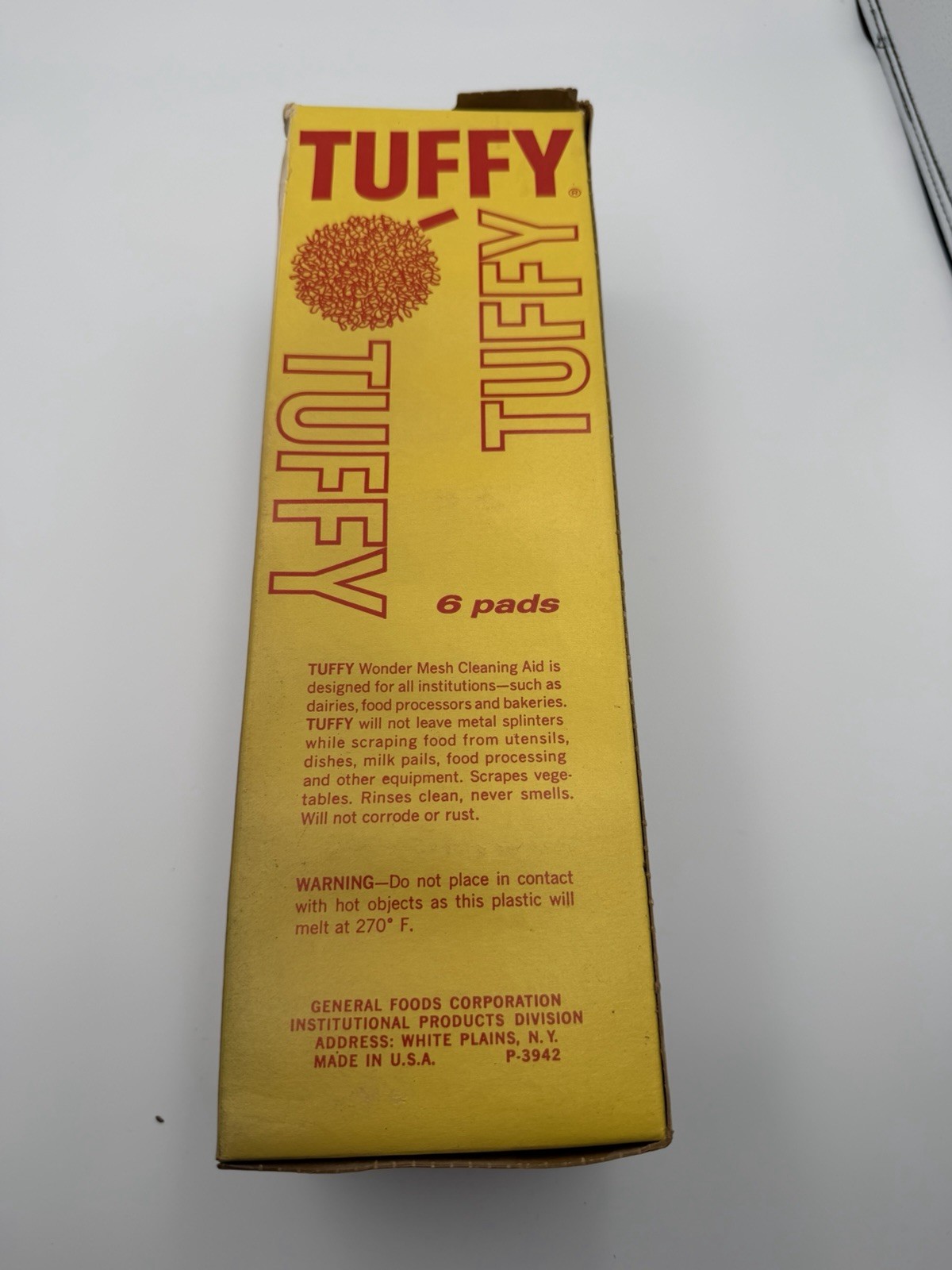 SOS Tuffy Dishwashing Pads 6 Pack Orange Yellow Discontinued NWOT USA (Read)