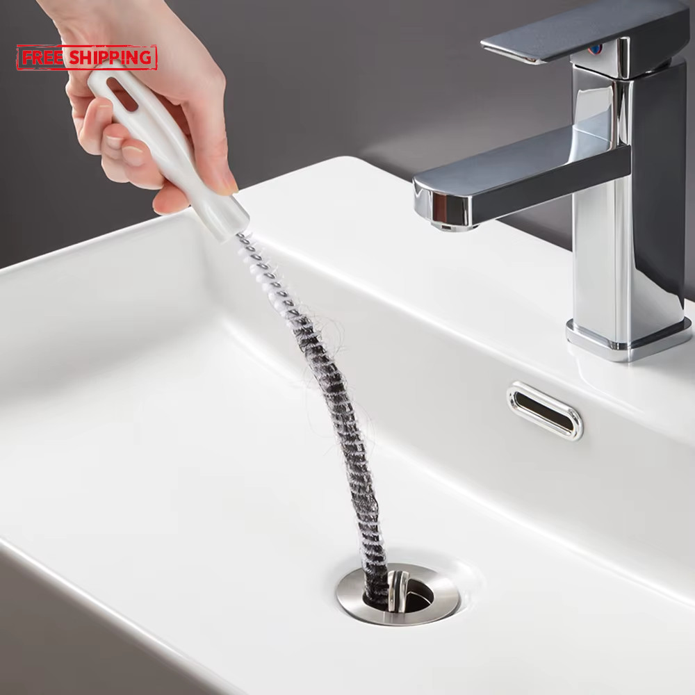 Pipe Dredging Brush Bathroom Hair Sewer Sink Cleaning Brush Drain Cleaner Flexib