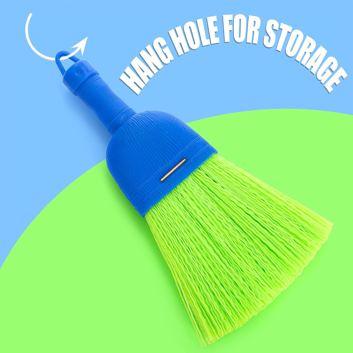4 Pack Hand Broom, Poly Fiber Small Whisk Broom for Car, Handheld Brush with