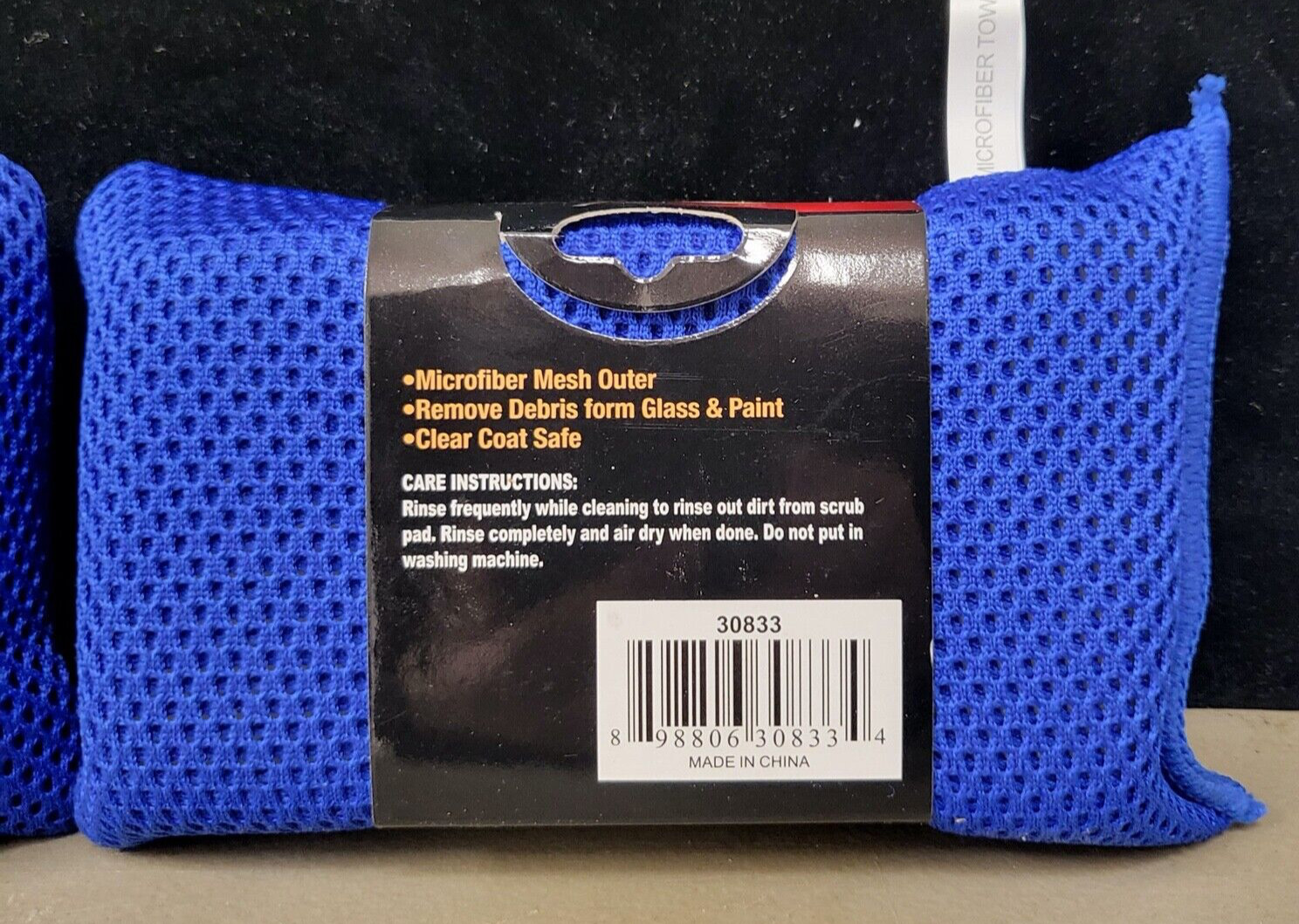 Microfiber Bug Scrub Pad, Scratch Free Soft Scrubber 2 pack