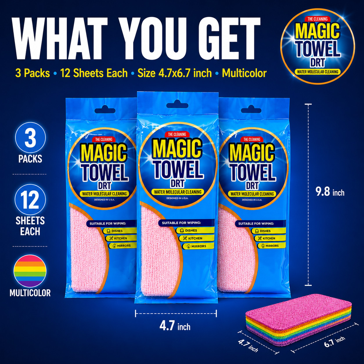 12-Layer Sponge Multi-layer Cleaning magig Towel Sponge Super Absorbent Kitchen