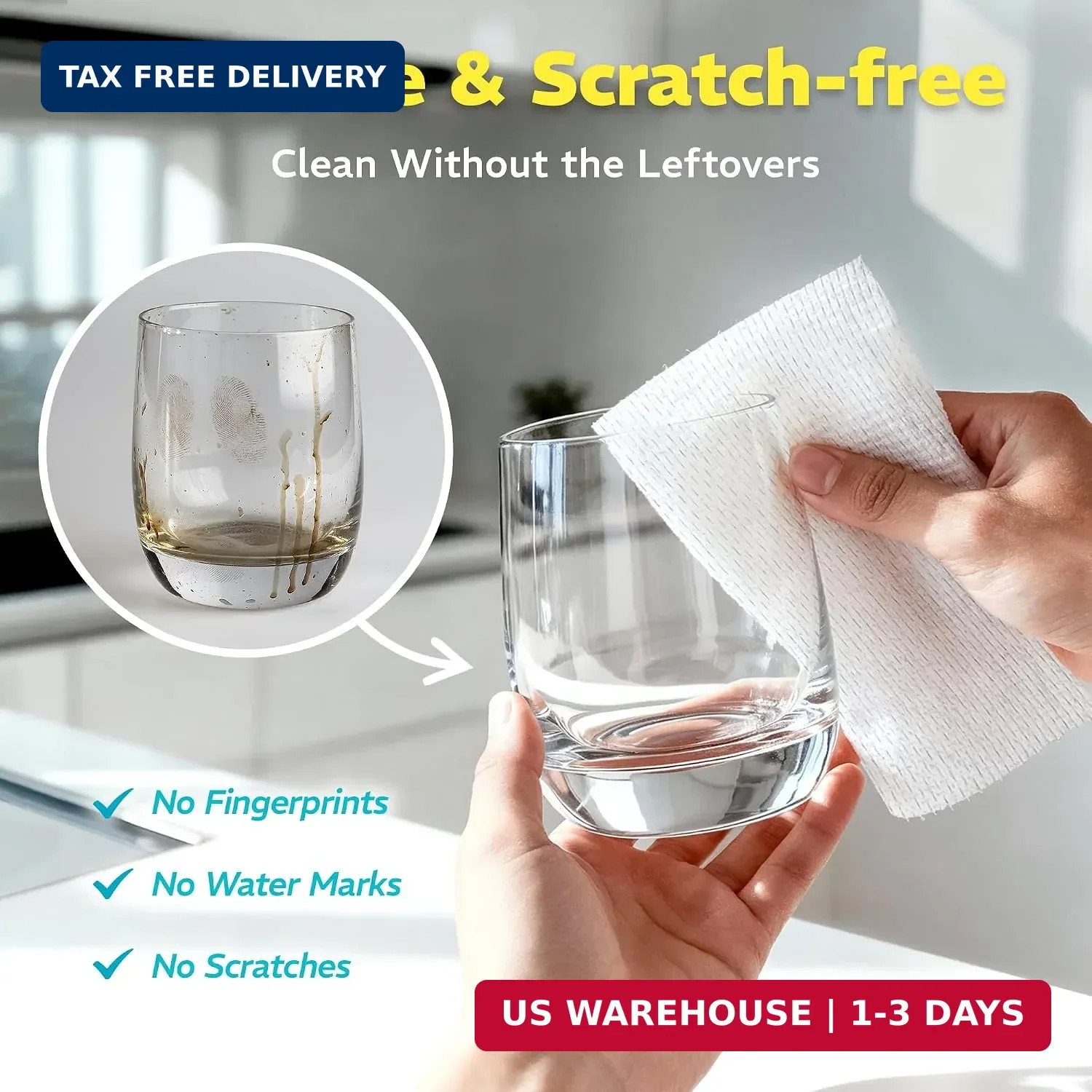 90 Pack Plant-Based Microfiber Cleaning Cloth Rolls, Washable & Reusable Paper T