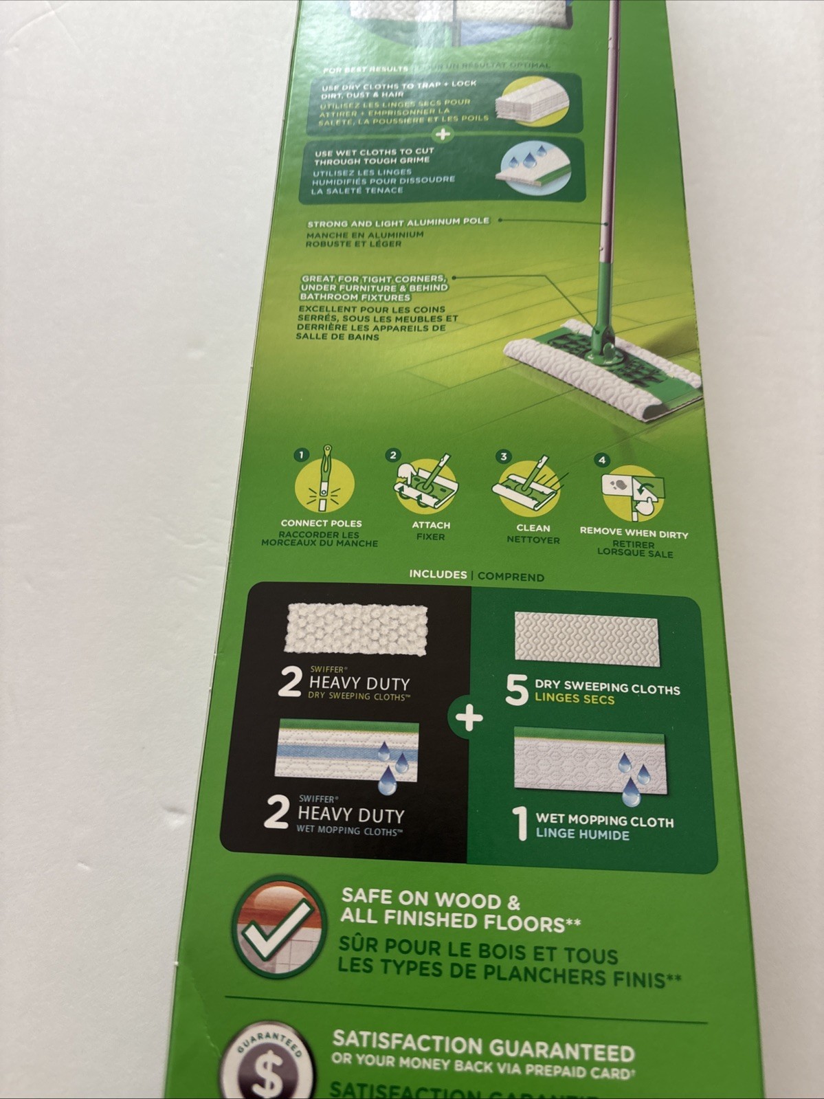 Swiffer Sweep + Mop,Broom & Mop Alternative,Dry & Wet Floor Cleaner,Fresh Scent