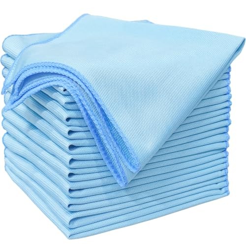 Pack Microfiber Glass Cleaning Cloth 16 Inch X 16 Inch Polishing Cloths 12