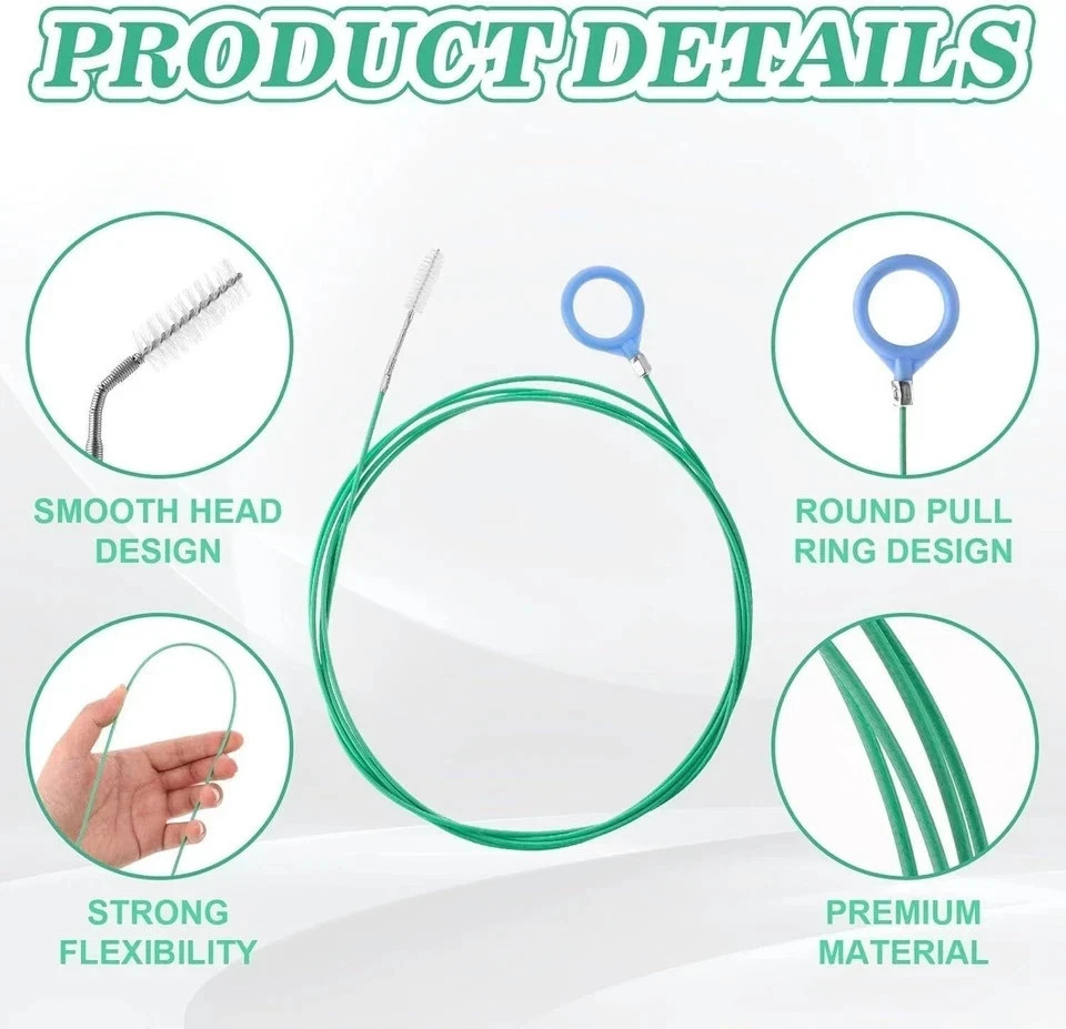 Auto Sunroof Drain Cleaning Tool,120 inch Long Pipe Cleaner for Car,flexible New