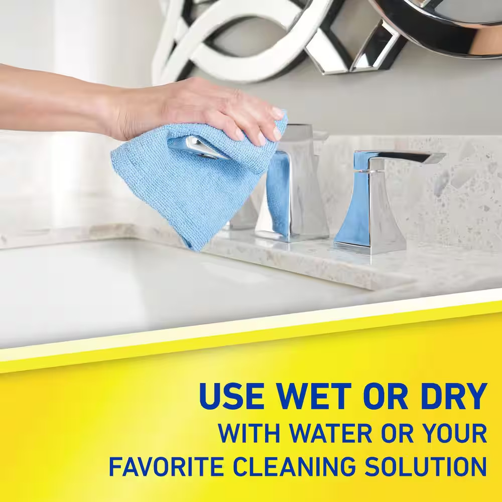 Quickie Microfiber Cleaning Cloths Towels 14×14 Lint Free Reusable 24 Pack