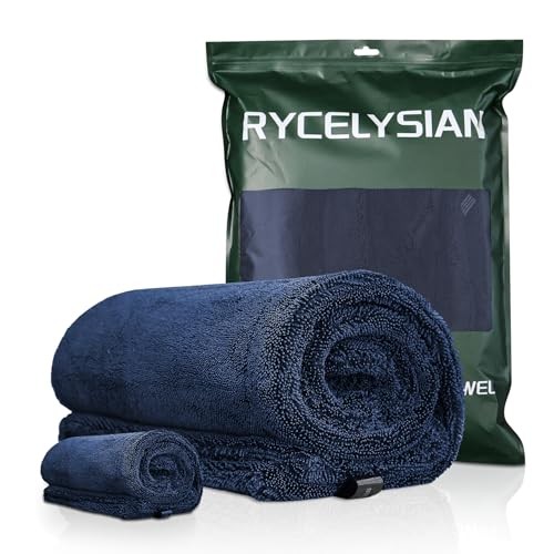 2-Pack 24″ x 36″ 11.8″ x 11.8″ Twisted-Loop Car Drying Towel 1500GSM