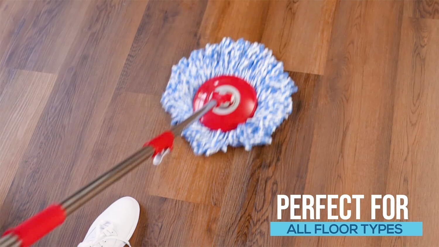 SIMPLI-MAGIC 79349 Spin Mop Cleaning System with 3 Microfiber Mop Heads