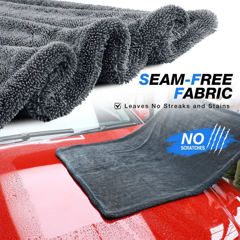 Water Absorbing Car Wash Microfiber Drying Towel Twisted Loop 24 x 36″ 1500GSM