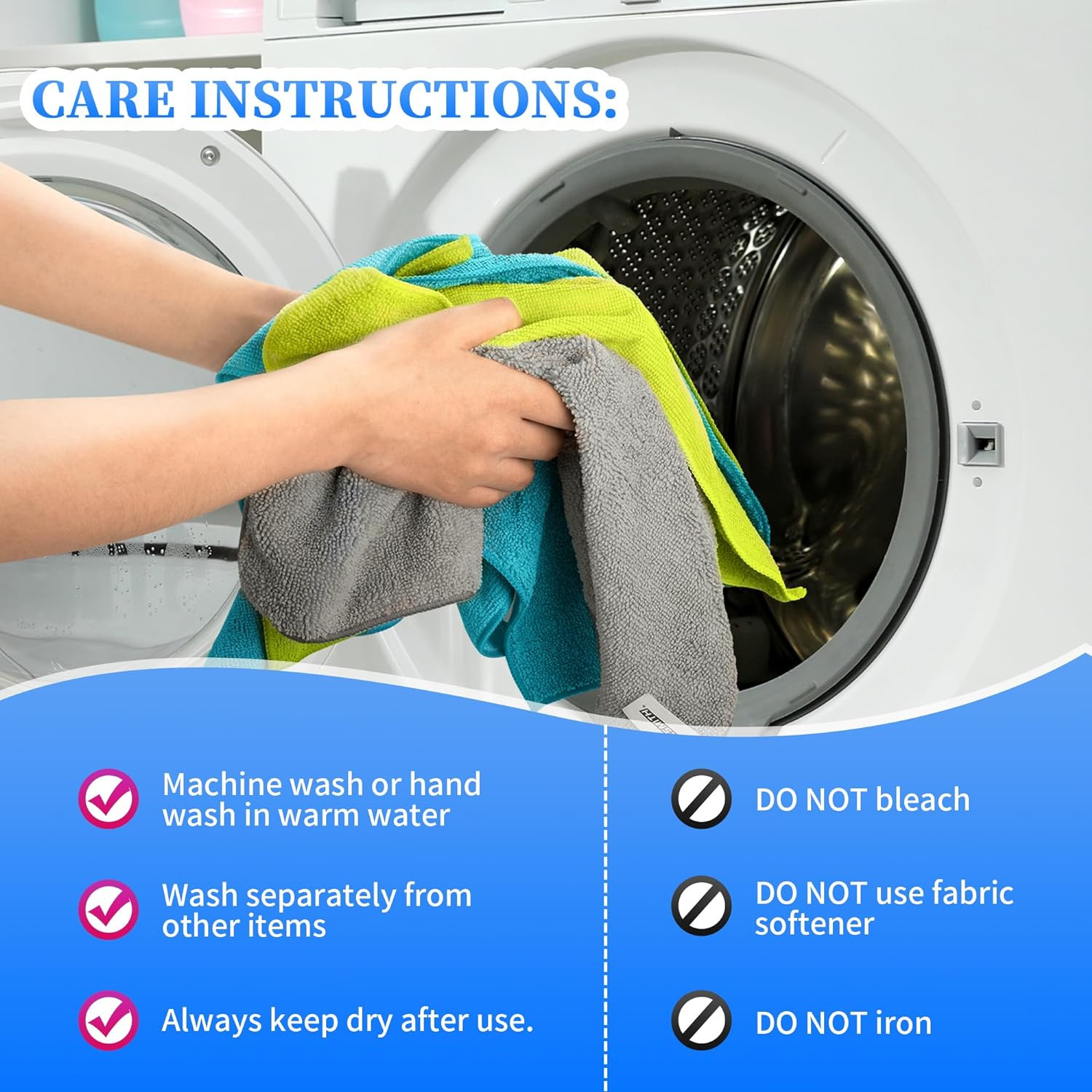 Microfiber Cleaning Cloth – Pack of 12, Multi-Functional Towels, Size: 12 x 1…