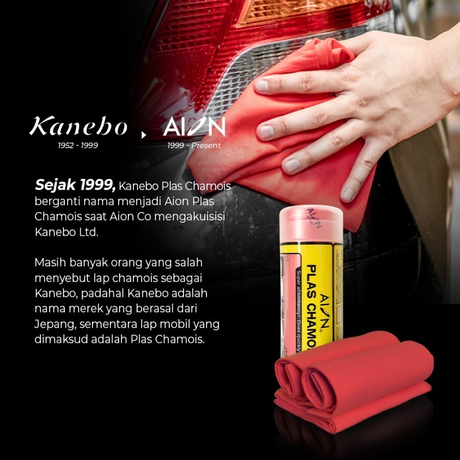 AION KANEBO Plas Chamois RED Legendary Automotive care