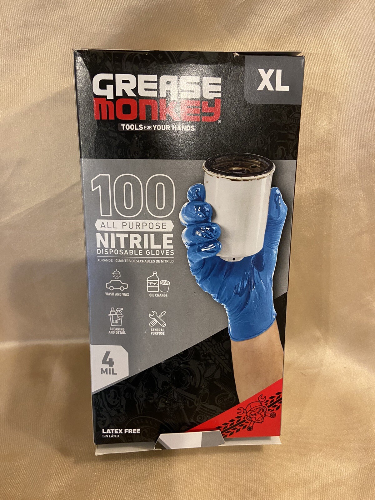 XL 4 mil 1000 NITRILE Disposable Gloves Latex-Free Powder-Free All-Purpose Blue