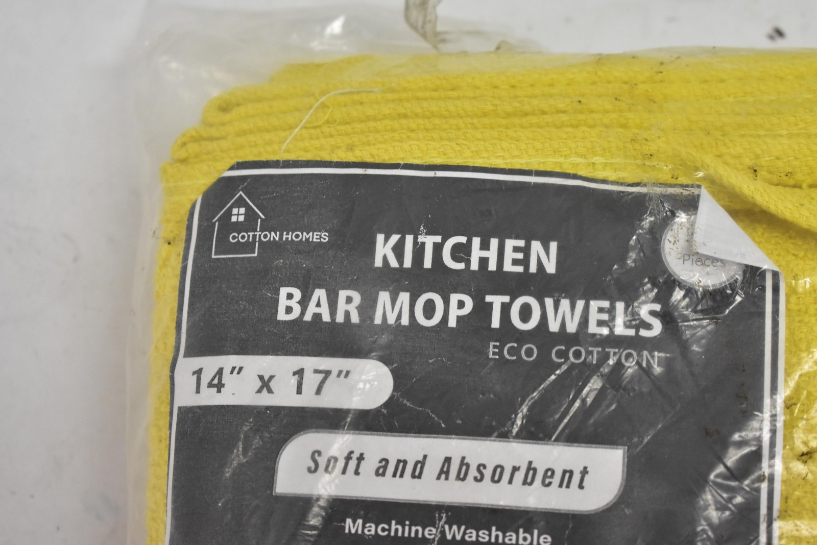 Cotton Homes Kitchen Bar Mop Towels 14×17 Eco Cotton Yellow Multi-Purpose Set