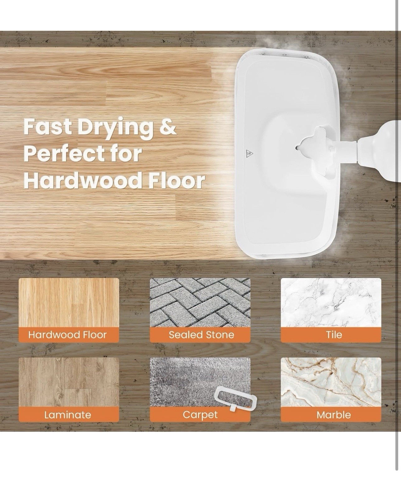 Steam Mop for Floor Cleaning,Lightweight Floor Steamer Cleaner for Hardwood/Tile